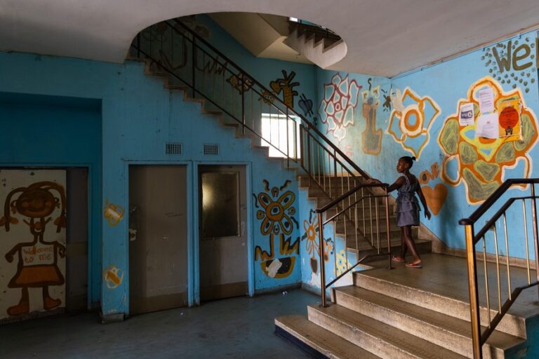 Inside the old Woodstock Hospital building, where occupiers have been living, some since 2017. They renamed it Cissie Gool House. Housing movement Reclaim the City has announced plans to put in a bid to develop the site. Photos: Ashraf Hendricks