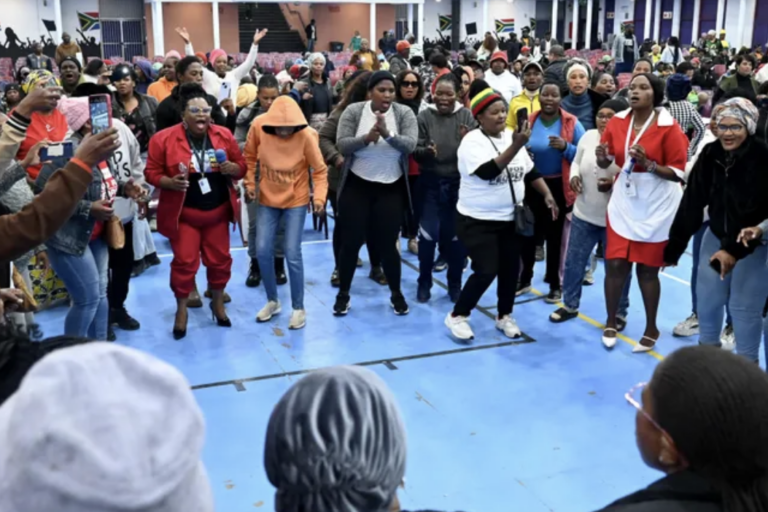 An imbizo, hosted by Ndifuna Ukwazi, the Solidarity Space, and My Vote Counts, at OR Tambo Hall in Khayelitsha, was intended as a platform for residents to question elected leaders about housing, service delivery, and accountability. Image: Ayanda Ndamane / Independent Media