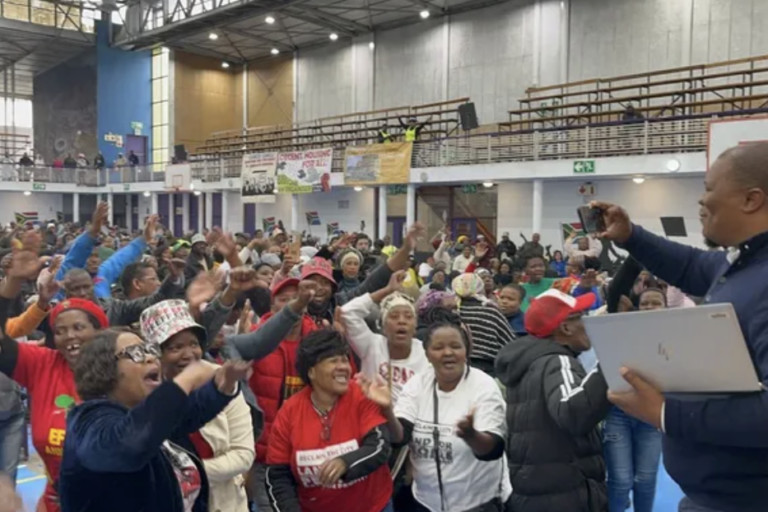 Finance MMC Siseko Mbandezi was removed from the stage by residents who attended the Ward Councillor’s imbizo in Khayelitsha.